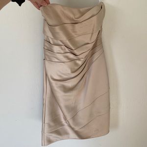 David’s Bridal F14212 champagne color dress